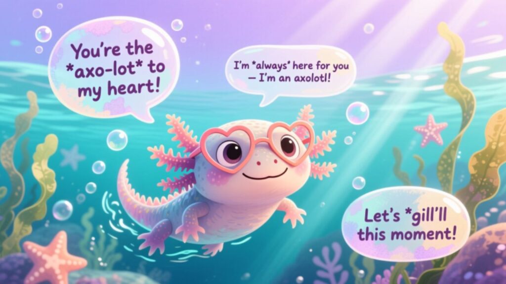 Axolotl Love Puns
