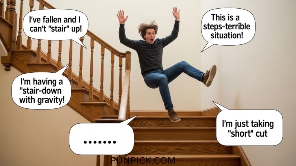 Falling Down Stairs Puns