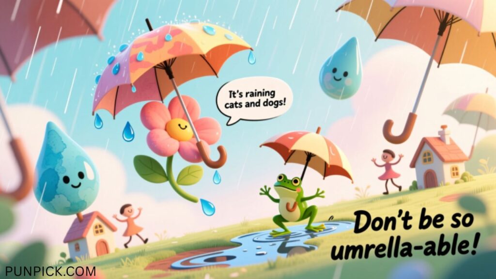 Rain Puns About Umbrellas