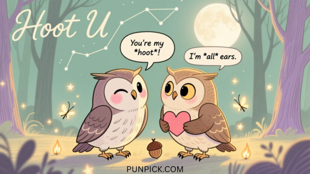 Romantic & Flirty Owl Puns