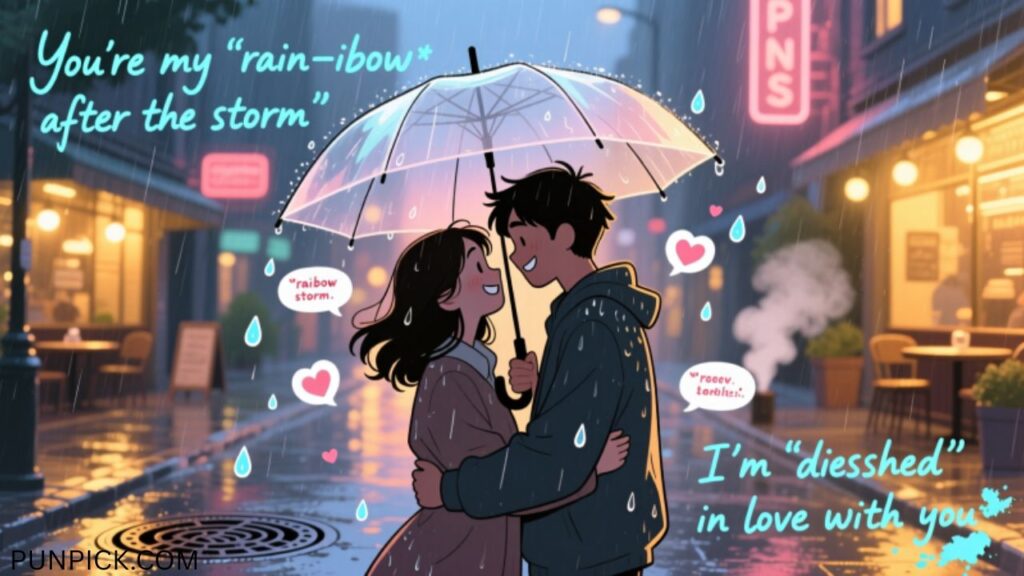 Romantic Rain Puns for Couples