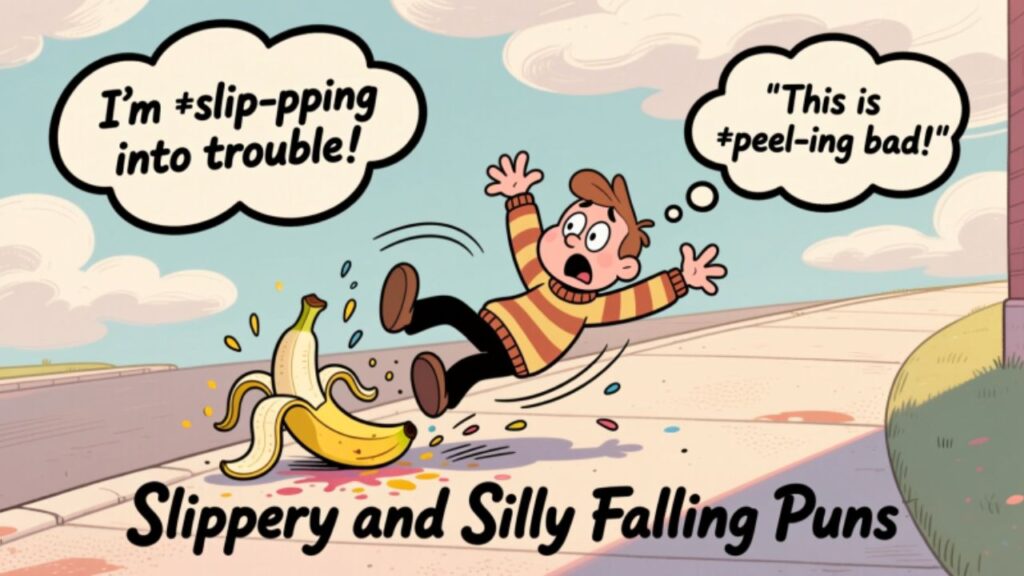 Slippery Falling Puns