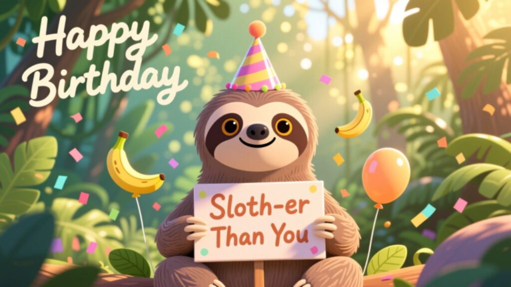 Sloth Birthday Puns