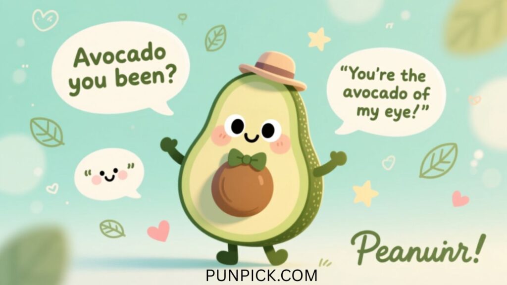cute and sweet avocado puns
