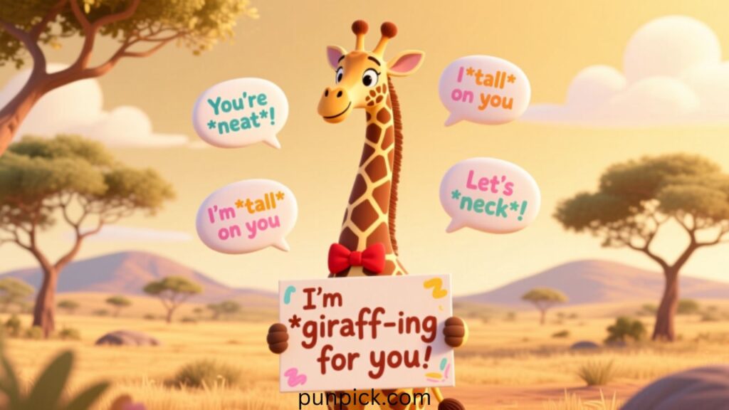 giraffe love puns