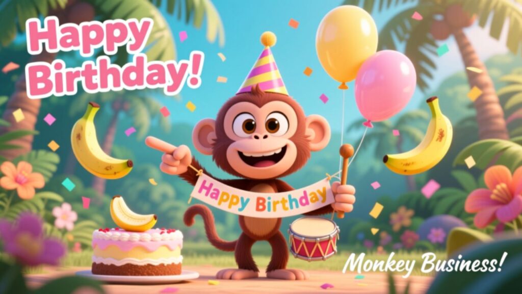 monkey puns birthday