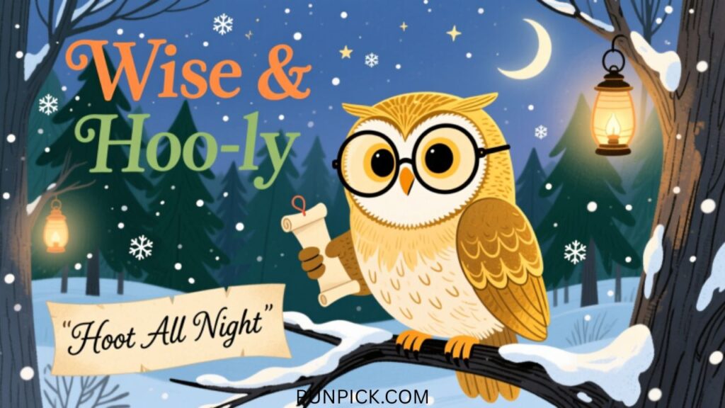 owl-themed wordplay for holidays