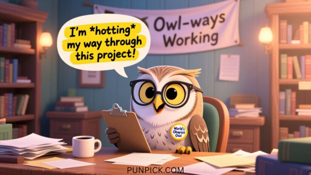 owl work puns