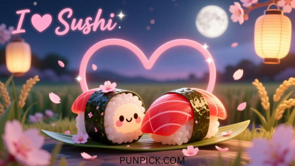 romantic sushi love puns