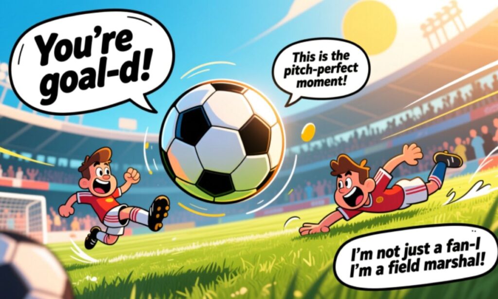 soccer captions and puns