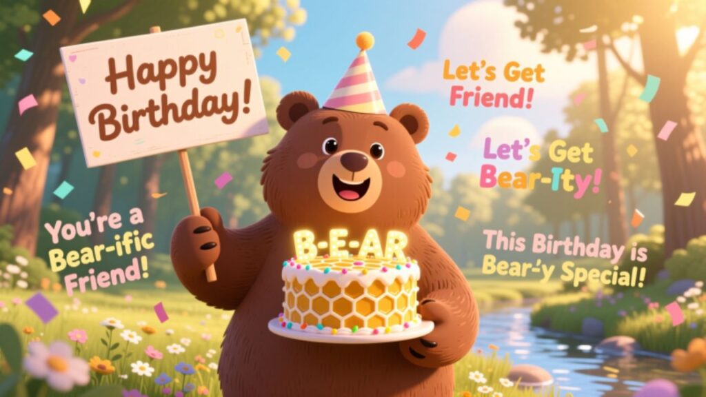 Bear Puns Birthday