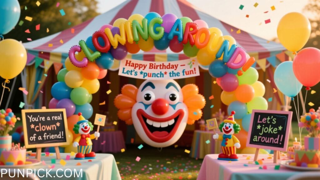 Clown Birthday Party Puns