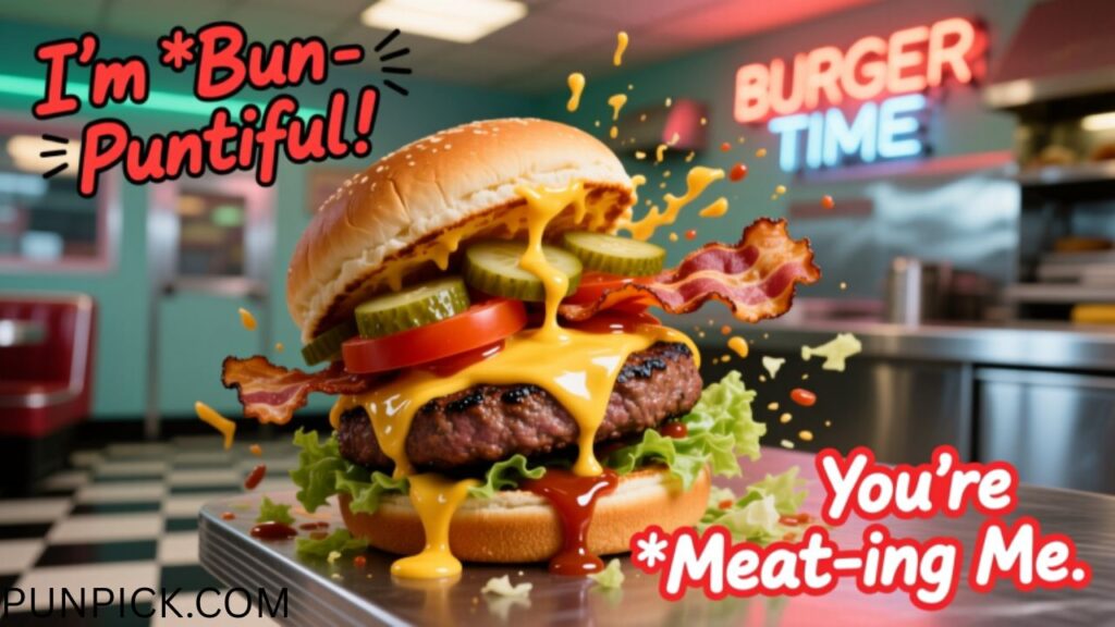 Juicy and Messy Burger Puns