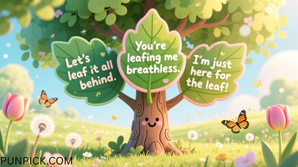 Spring-Themed Leaf Puns