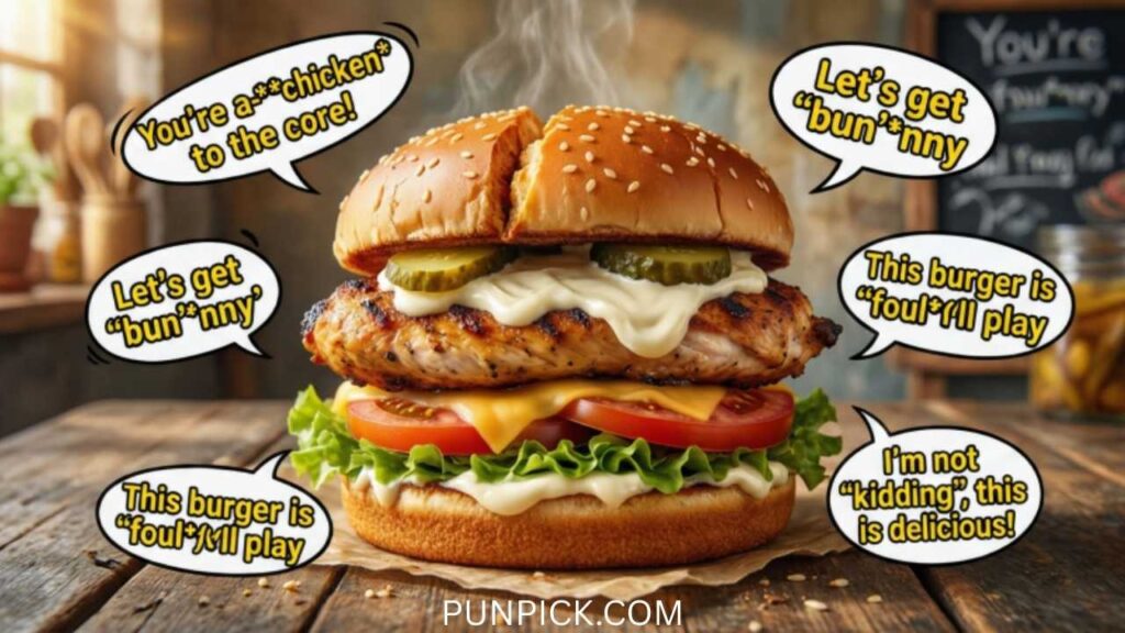 chicken burger puns