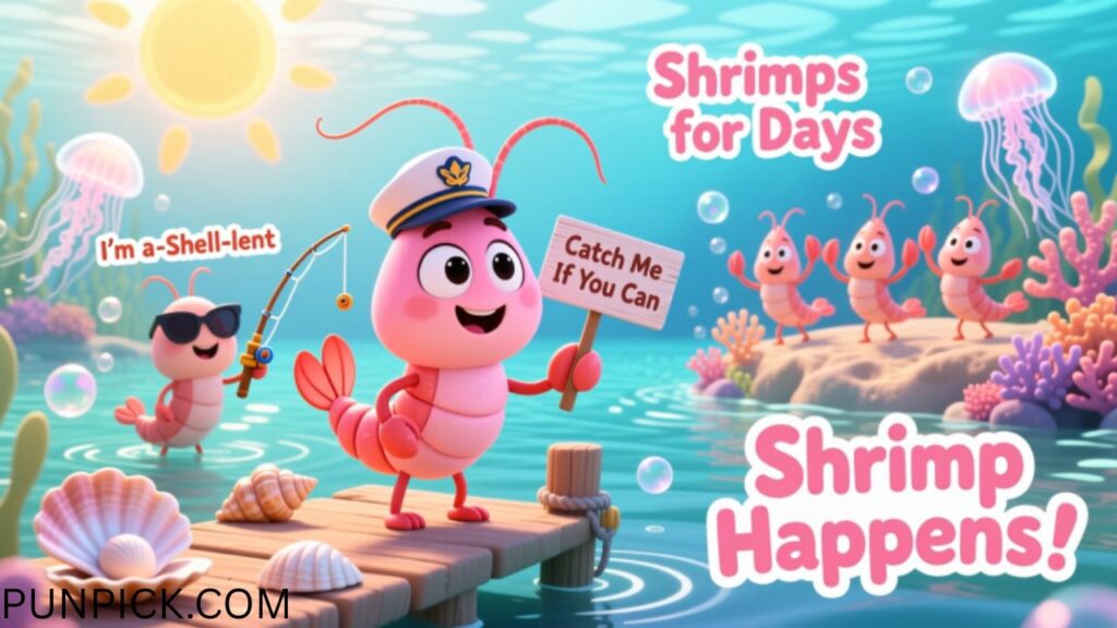 cute shrimp puns