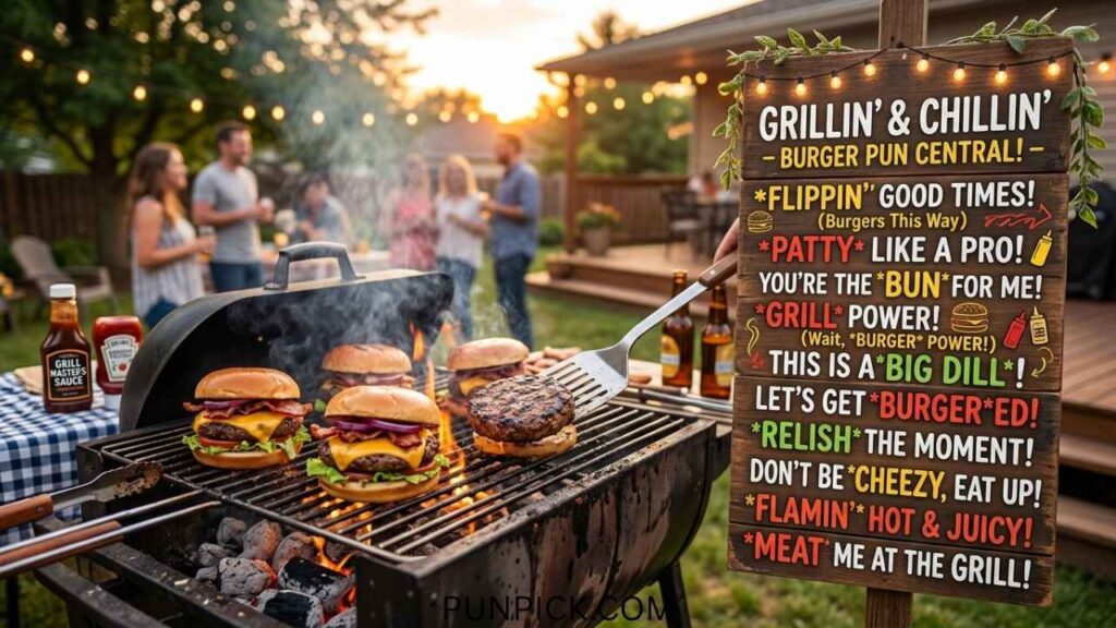 hot grill burger puns