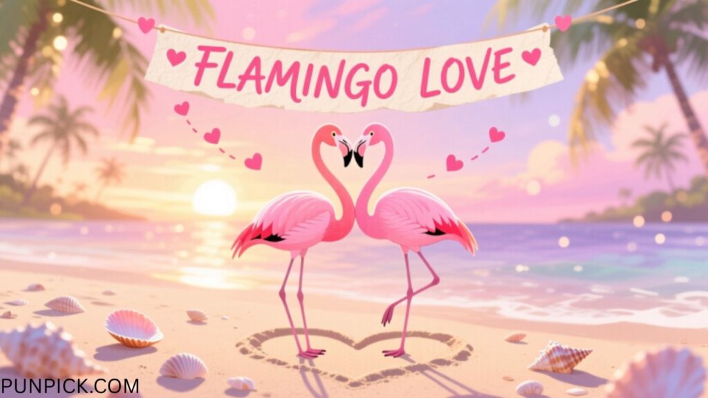 Flamingo Love Puns for Valentine’s Day