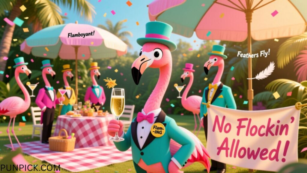 Flamingo Party Puns