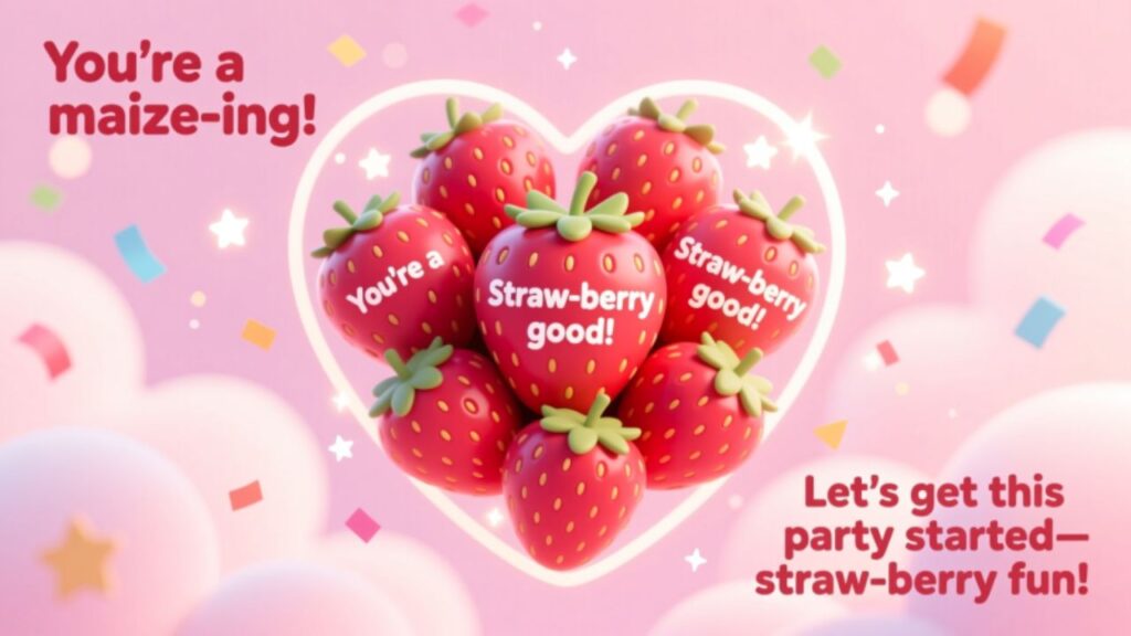 Strawberry Puns for Birthdays & Celebrations