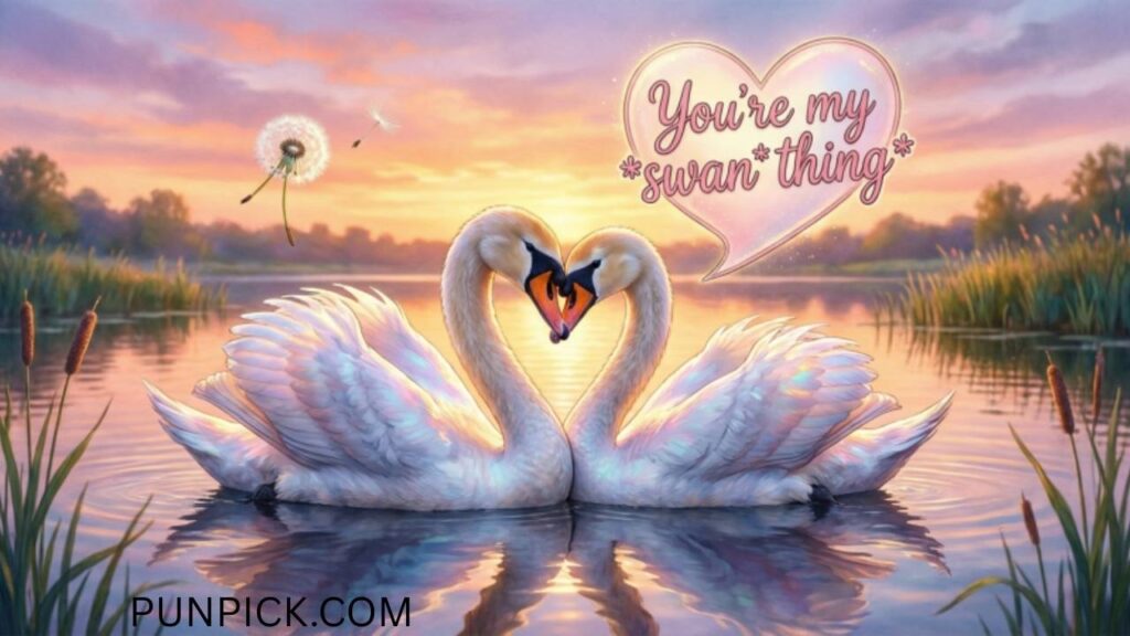 Romantic Swan Love Puns