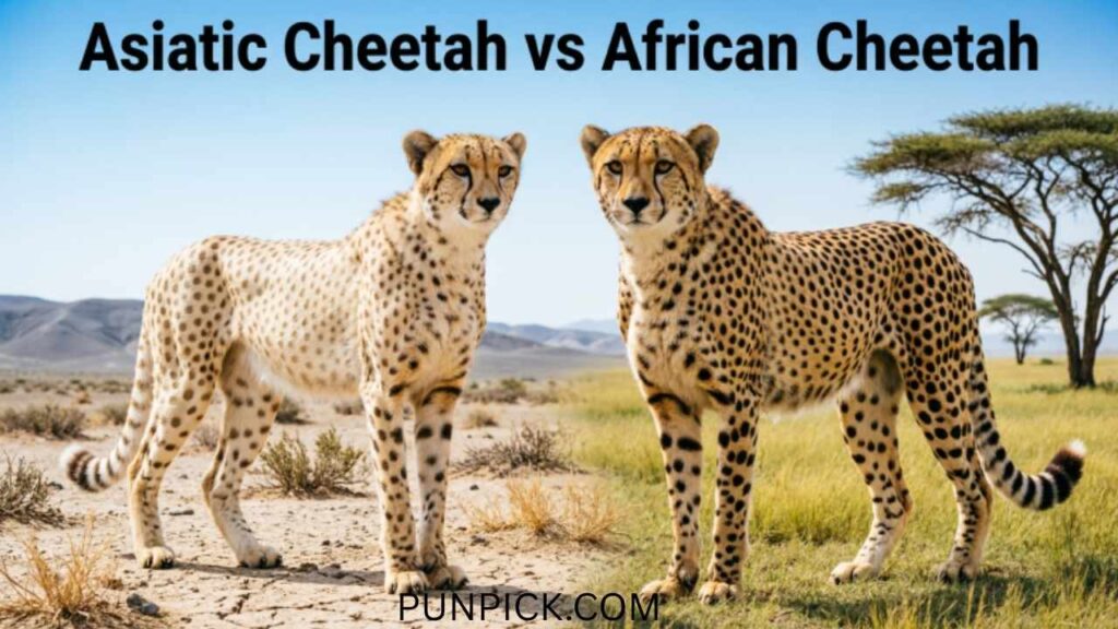 Asiatic Cheetah vs African Cheetah