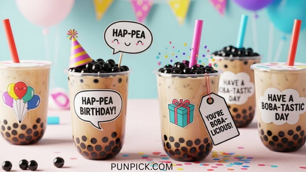 Birthday-Themed Boba Puns