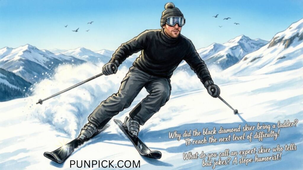 Black Diamond And Expert Ski Jokes