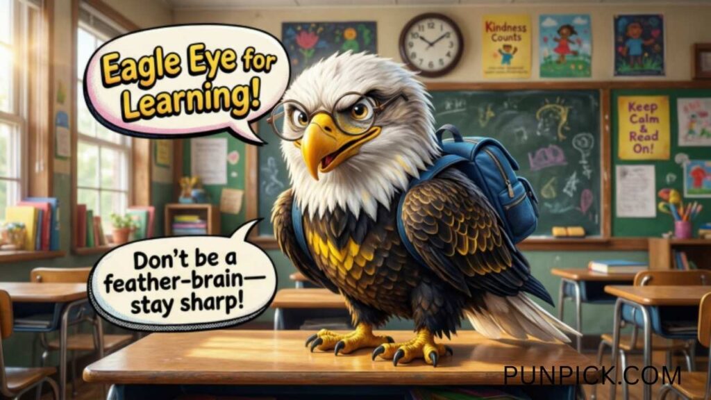 Punny Eagle Sayings for School and Kids