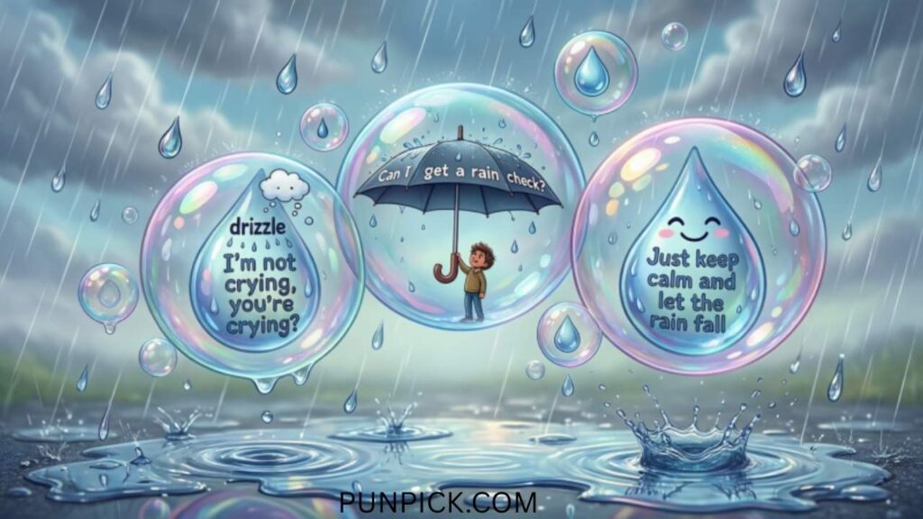 Rain and Water Bubble Puns