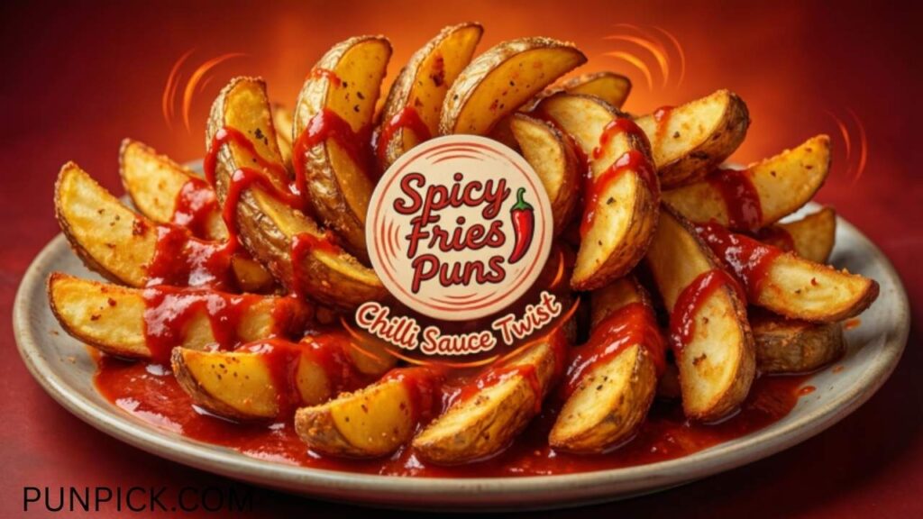 Spicy Fries Puns with a Chilli Sauce Twist