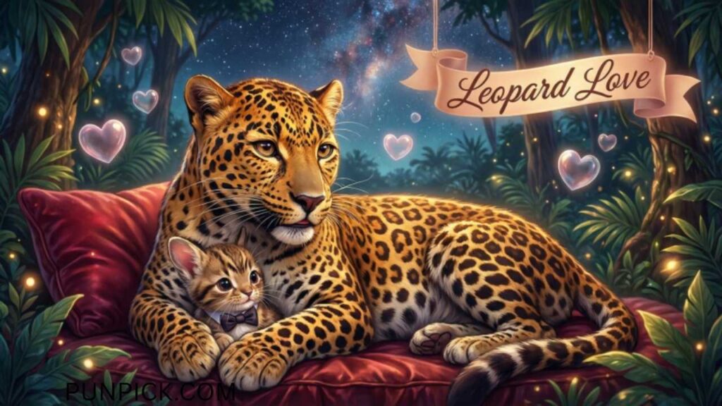 Wildly Romantic Leopard Love Puns