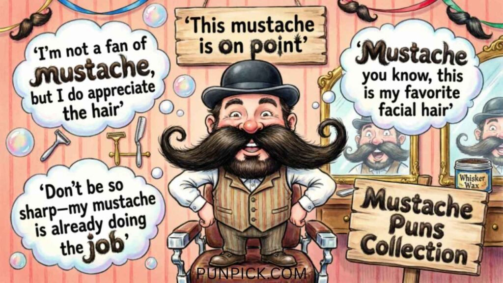 320+ Mustache Puns That Prove Facial Hair Can Be Hilarious