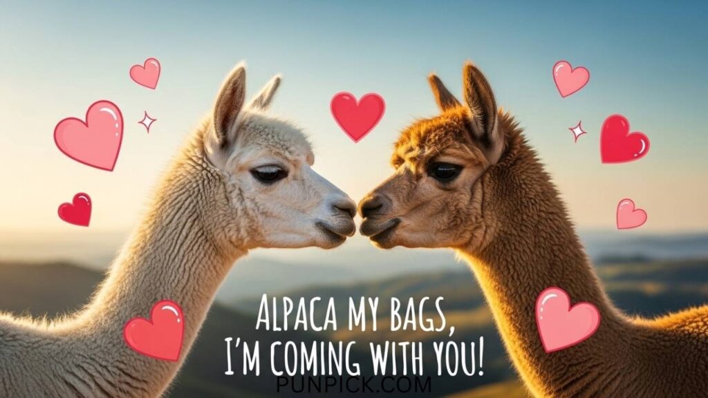 Romantic Alpaca Love Puns