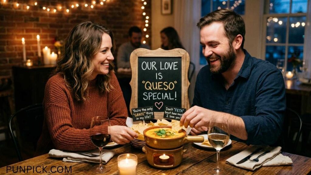 Romantic Queso Puns for Couples